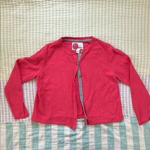 Mini Boden Pink Pointelle Cardigan